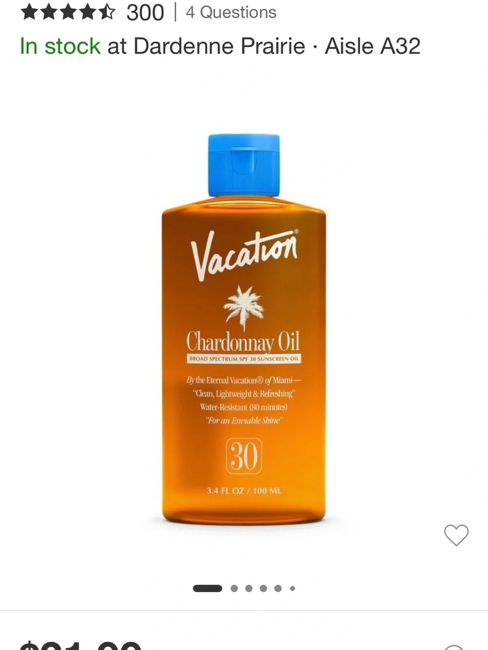 Chardonnay oil - Vacation